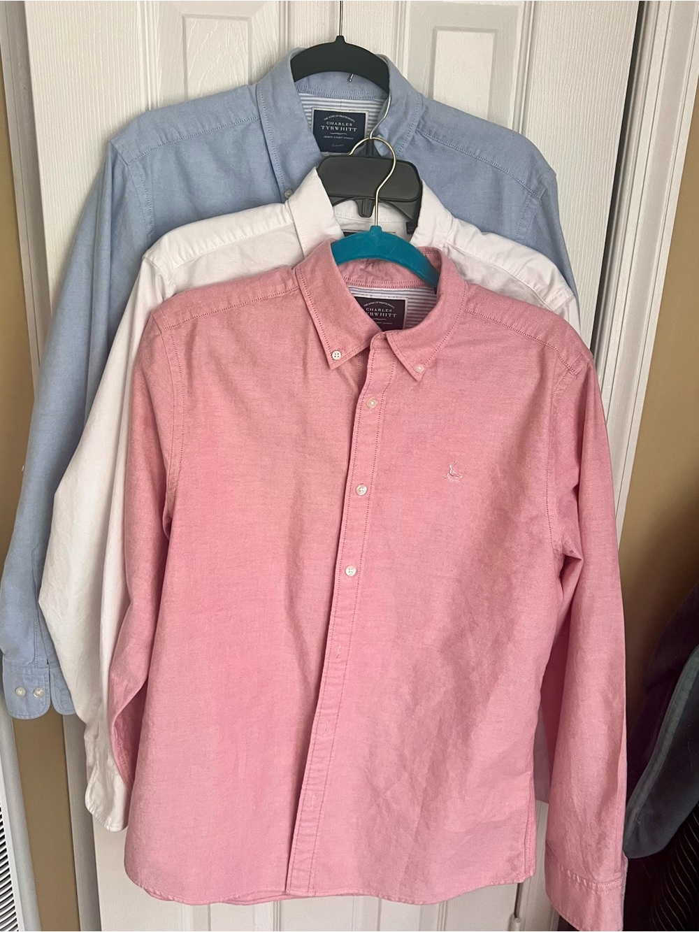Charles Tyrwhitt lot/3 mens Medium  Button Down Casual Dress Shirts all cotton